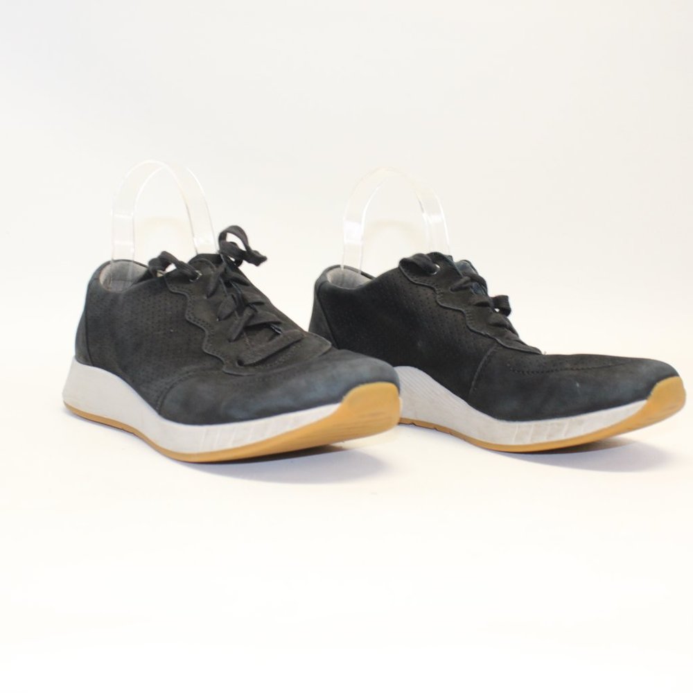 Dansko Shoes Womens 40 US 9.5 Christina Sneaker 4254100302 Black Leather Lace Up - Picture 3 of 11